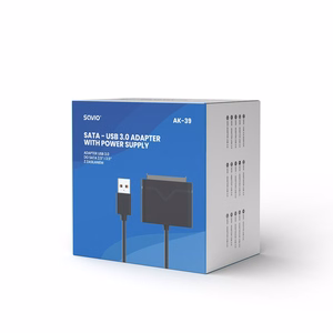 SAVIO AK-39 USB 3.0 – SATA III adapteris 3,5″/2,5″ diskdziņiem ar barošanas bloku, melns