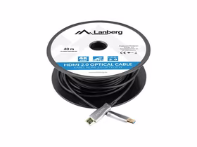 Lanberg CA-HDMI-20FB-0400-BK optical cable HDMI M/M 40m v2.0 4K AOC