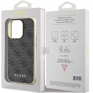 Guess GUHCP15LGF4GGR iPhone 15 Pro 6.1" pelēks/pelēks cietais apvalks 4G Piekariņu Kolekcija
