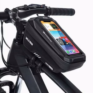 WILDMAN ceļojumu soma velosipēda rāmim ar rāvējslēdzēju, 1L (4 "- 7"), XS2, melna