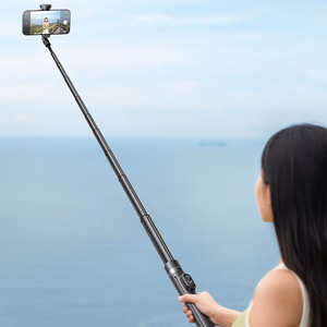 Wozinsky WRZP1 selfiju nūja ar automātiski izvelkamām kājām un statīva funkciju, 1.7 m - melna