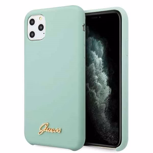 Guess GUHCN58LSLMGG iPhone 11 Pro зелёный/зелёный жёсткий чехол Silicone Vintage Gold Logo