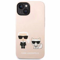 Karl Lagerfeld KLHMP14SSSKCI iPhone 14 6.1 "cietais apvalks gaiši rozā / gaiši rozā Silikona Karls & Choupette Magsafe