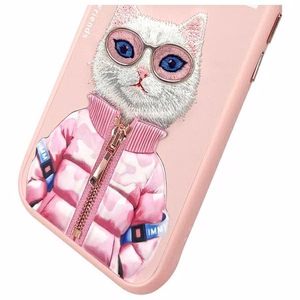 Nimmy Cool&Cute 2.0 kaķa apvalks iPhone 15 - rozā