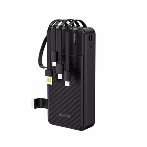 Dudao K11 Pro 20000mAh внешний аккумулятор со встроенными кабелями - Чёрный