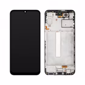 LCD displejs saderīgs ar Samsung A256 A25 5G melns ar rāmi HQ