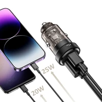 Tech-Protect CC45W automašīnas lādētājs USB-C PD 45W / USB-A QC 3.0 - melns