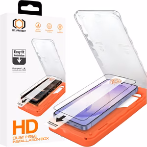 Tel Protect Dust-Free Easy Fit HD Titan Tempered Glass for Samsung Galaxy S26 Ultra black (with fingerprint unlock)