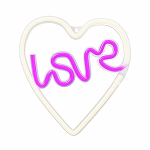 Neon LED Light LOVE HEART violets balts NNE02 Neolia