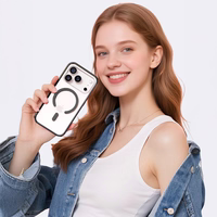 Rock Crystal Armor Sērijas Magnētiskā Apvalks Iphone 17 Pro - melns