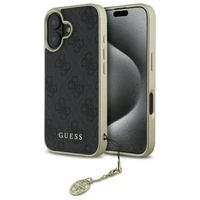 Guess 4G Charms Kolekcijas viedtālruņa apvalks iPhone 16 - melns