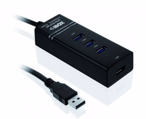 iBox IUH3FB centrmezgls 5000 Mbit/s Melns