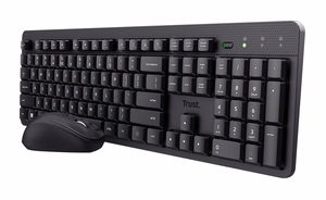 Trust Ody II tastatūra ar peli bezvadu RF QWERTY US English melna