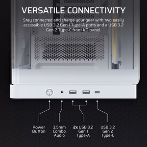 Corsair 4500X RS-R ARGB rūdīts stikls vidēja torņa korpuss, balts