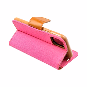 Flip case for Samsung A14 4G / A14 5G Canvas Book pink