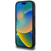 Karl Lagerfeld HC 3D Gumijas Divu Galvu apvalks iPhone 16 Pro Max - melns