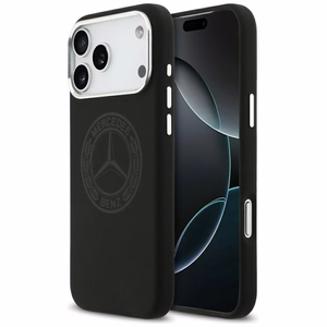 Mercedes Силиконовый Vintage Logo MagSafe Чехол для iPhone 17 Pro Max - чёрный