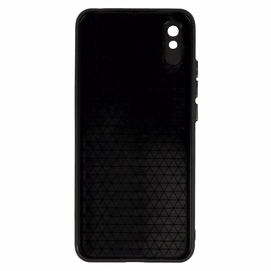 Ādas 3D viedtālruņa apvalks Xiaomi Redmi 9A dizains 1 melns