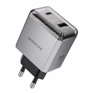 Borofone Сетевое зарядное устройство BN20 Lena - USB + Type C - PD 35W серое