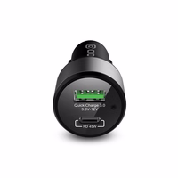 Crong Power auto lādētājs 63W – USB-C PD 45W auto lādētājs + USB QC 3.0 18W (melns)