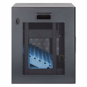 Manhattan Laptop Charging Cabinet Desktop via AC Adapter (EU) 10-bay, Install device's AC Adapter (power cables) into unit, Suitable for ALL laptops (to 16"), iPads, MacBooks, Chromebooks, other portable devices, Bays 380x30x280mm, Cart, Lockable
