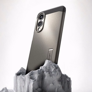 Spigen Tough Armor magnētiskais viedtālruņa apvalks Samsung Galaxy S25 Edge - pelēks/melns