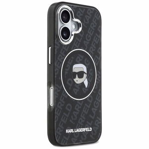 Karl Lagerfeld IML Karl Galvas Logotips Magnētiskais viedtālruņa apvalks iPhone 17 - Melns
