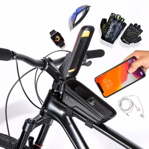Tech-Protect V2 velosipēda soma ar vietu telefonam 1 l - melna