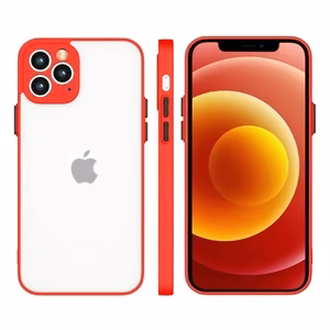 Milky apvalks silikona elastīgs caurspīdīgs apvalks Xiaomi Redmi 9T sarkans