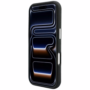 Karl Lagerfeld Grained Embossed Ring & Kameo Logo vāciņš modelim iPhone 18 Pro Max / 17 Pro Max, saderīgs ar MagSafe – melns