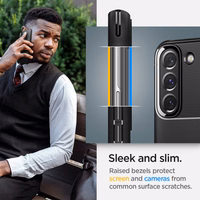 Spigen Rugged Armor viedtālruņa apvalks Samsung Galaxy S22 - Matēts melns