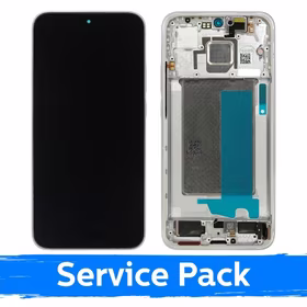 LCD Displejs saderīgs ar Xiaomi Poco F7 5G ar rāmi / Cyber sudrabs / (Service Pack)