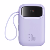 Portatīvais lādētājs Baseus QPow 2 10000mAh 30W 2xUSB-C (violets)