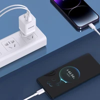 Sienas lādētājs GaN 33W PPS USB C/USB Dudao A13Pro – balts