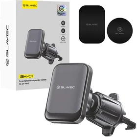 Blavec auto turētājs BH-01 magnētiskais gaisa ventilācijas restēm (BH01-MAVB) melns