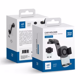 Car turētājs for mobile phone with windshield and dashboard mount zils STAR Long Neck Crystal melns