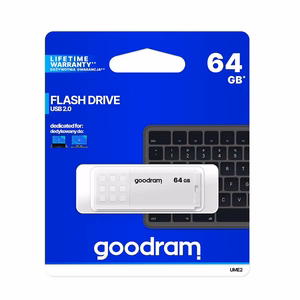 GOODRAM UME2 Pendrive - 64GB USB 2.0 WHITE