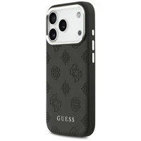GUESS viedtālruņa apvalks IPHONE 17 Pro saderīgs ar Magnētisko GUHMP17LPSPOSSSK (PU W/ Peony Hot Stamp Script) melna