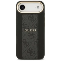 Guess viedtālruņa apvalks iPhone 17 Air HC MAGSAFE PU W/ 4G PU STRIPE melns