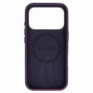 Liavec Silky vāciņš ar metāla kameras ietvaru, paredzēts iPhone 18 Pro Max/17 Pro Max, violets