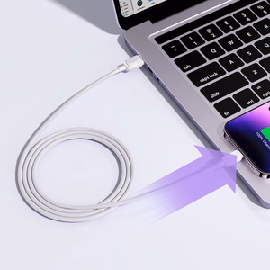 Joyroom Multi-Color Series A14 Lightning / USB-A 2.4A 1.2 m kabelis - balts
