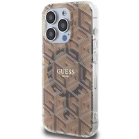 Guess IML GCube Magnētiskais apvalks iPhone 15 Pro - brūns