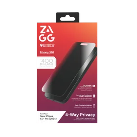 ZAGG InvisibleShield Glass Elite Privacy 360 aizsargstikls iPhone 16 Pro viedtālrunim