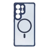 FULL MATTE MAG COVER viedtālruņa apvalks saderīgs ar MagSafe Samsung S25 zila
