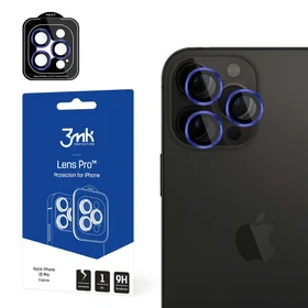 3mk Lens Protection Kameras vāciņš ar zilā rāmi iPhone 15 Pro Max