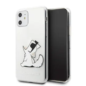 Karl Lagerfeld Choupette Fun viedtālruņa apvalks iPhone 11 / Xr - caurspīdīgs