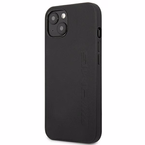 AMG AMHCP14SDOLBK iPhone 14 6.1 - melns ādas vāciņš ar karsta štampējuma iespaidu