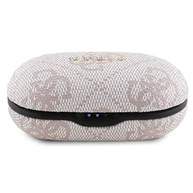 TWS Guess 4G Metal Bluetooth austiņas ar ENC uzlādes staciju - rozā