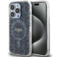 Guess IML GCube MagSafe viedtālruņa apvalks iPhone 15 Pro Max - melns