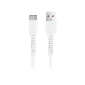 Maxlife MXUC-04 kabelis USB - USB-C 1,0 m 3A balts